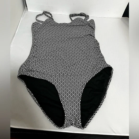 DKNY Monochrome Patterned Swimwear - Picture 2 of 9